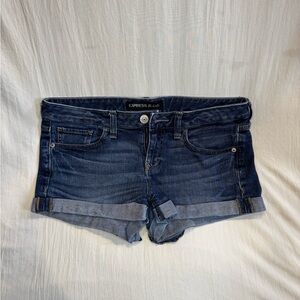 Express Dark Blue Jean Shorts